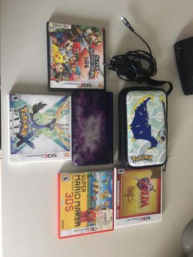 Nintendo 3ds Xl + 4 Juegos + Juegos Instalados + Estuche