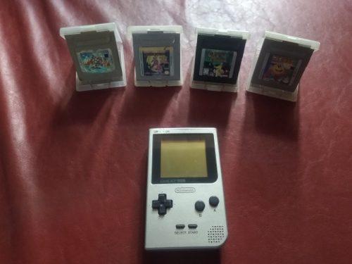 Game Boy Pocket Plateada + Juegos