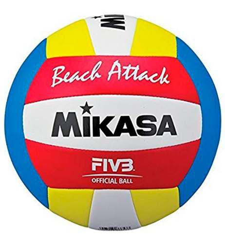 Pelota Voley Playa Mikasa Beach Volley Colores Cuero Sintet