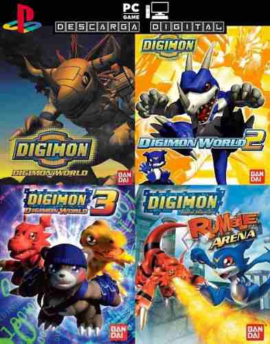 Digimon World 1 + 2 + 3 + Rumble Arena Juegos Pc Digital Ps1