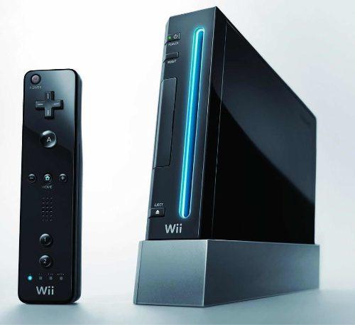 Nintendo Wii Negra+ 2 Volantes+2 Micrófonos+10 Juegos