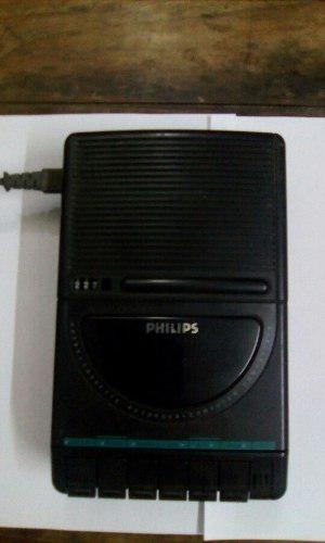 Antigua Grabadora De Cassette, Voz Con Micrófono Philips