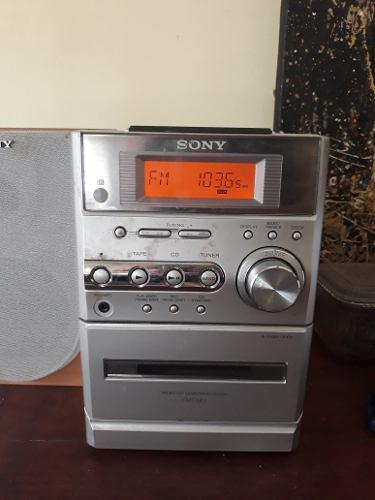 Minicomponemte Sony Con Cd Radio Y Cassette 2 Parlantes