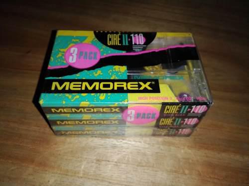 Pack 3 Cassettes Memorex Cire Ii 110 Type 2 High Bias Nuevo