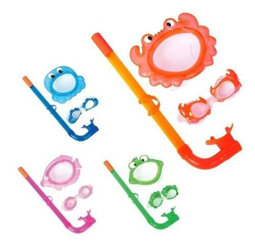 Snorkel Buceo Bestway Set Lentes Animalitos Infantil 24019