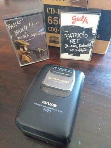 Walkman Aiwa Ta123+cassettes Redonditos De Ricota Indio Skay
