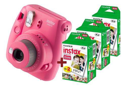 Camara Fujifilm Instax Mini 9 Rosa Pink Flamingo + 60 Fotos