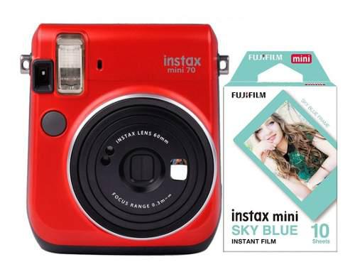 Cámara Fujifilm Instax Mini 70 Roja 10 Fotos Cuotas