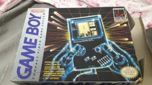 Game Boy Classic En Caja Con Manuales + Tetris + Cable Link!