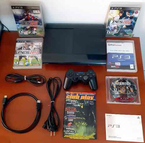 Ps3 Super Slim, 250 Gb, 1 Joystick, 5 Juegos, Hdmi, Revista