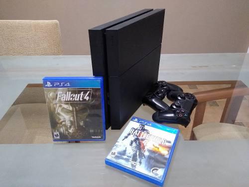 Ps4 500gb Usada + 2 Joysticks + 2 Juegos