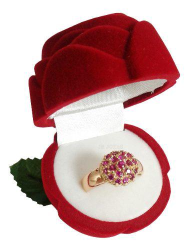 Anillo Compromiso Cintillo Roseta Cubic Oro 18k Garantia Jr