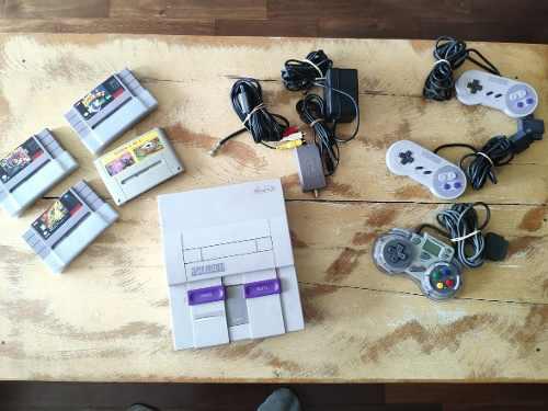 Consola Super Nintendo Original 3 Joysticks + 4 Juegos!