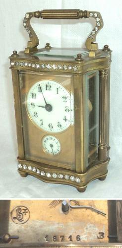 Antiguo Reloj Alarma Paris Viaje Carruaje Frances Funciona