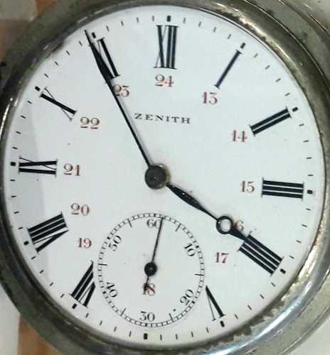 Antiguo Reloj De Bolsillo Zenith 50 Mm 3 Tapas Perfecto