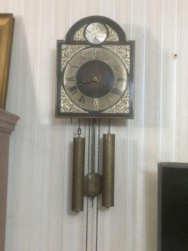 Reloj De Pared Antiguo Tempus Fugit C/ Pesas Y Cadenas