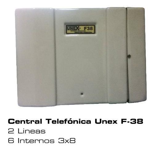 Central Telefónica Unex F-38 2 Lineas 6 Int 3x8 Envio