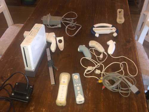 Nintento Wii+2controles+2nunchucks+juegos+portafolio Origina