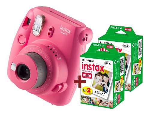 Camara Fujifilm Instax Mini 9 Flamingo Pink Rosa + 40 Fotos