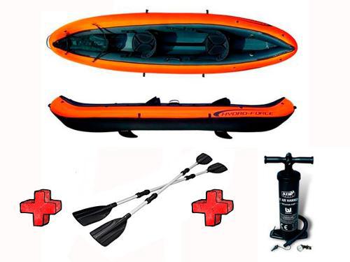Canoa Kayak Inflable 2 Personas Bestway + 2 Remos + Inflador