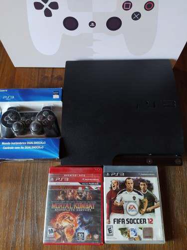 Playstation 3 Slim 320 Gb + 2 Juegos + Joystick