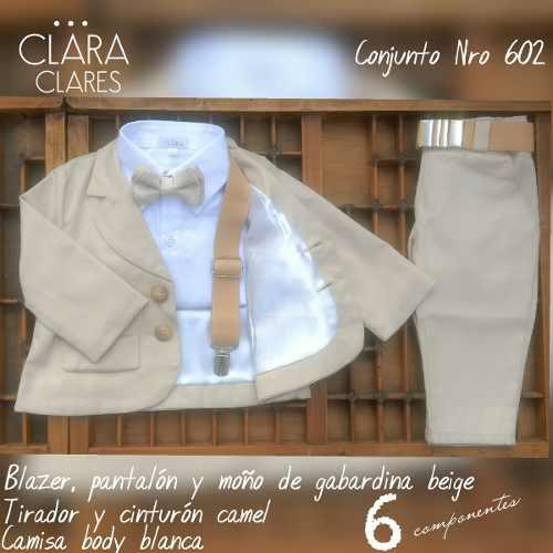 Conjunto De Bautismo Cumpleaños Clara Clares Ropa Bebe