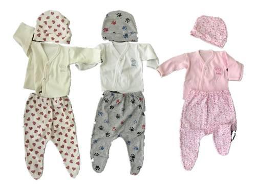 Pack Ajuar Bebe 3 Conjuntos Batita - Pantalón - Gorrito