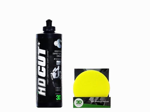 Kit Hd Cut 500 Ml + Pad Amarillo,3d 5,pulidor Para