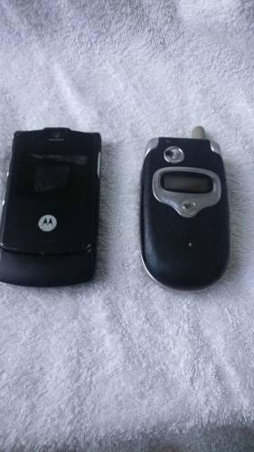 Motorola V3 Black + V300 Para Repuesto Con Cargador
