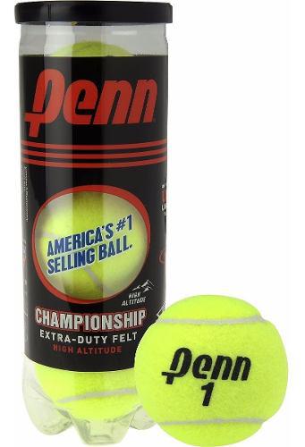 Tubo Penn 3 Pelotitas Tenis Championship Sello Negro Paddle