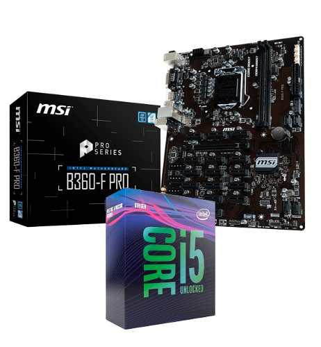 Combo Actualización Intel I5 9600k Msi B360 F Pro Logg