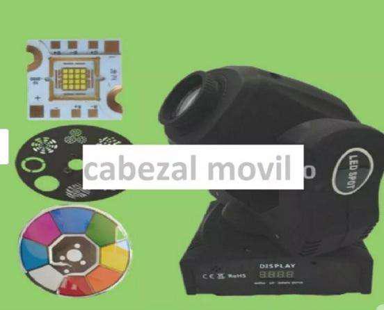Cabezal Movil de 60W con 8 diferentes colores figuras led