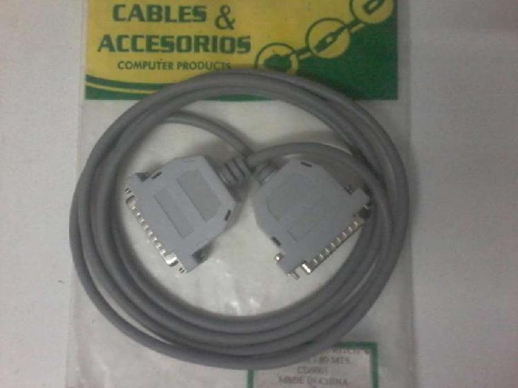 Cable Paralelo DB25. 25 Pines M /25 Pines M 1.8m.