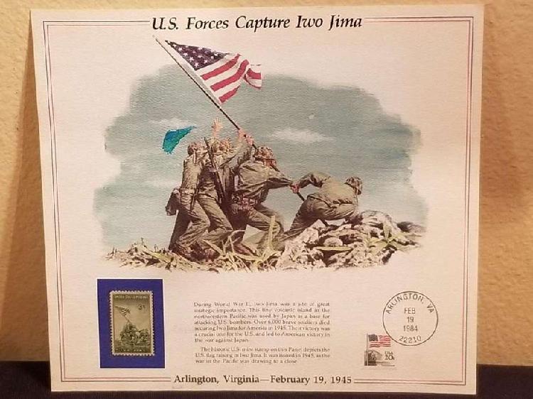 Estados Unidos USA Panel #929 Estampillas Iwo Jima Mint /