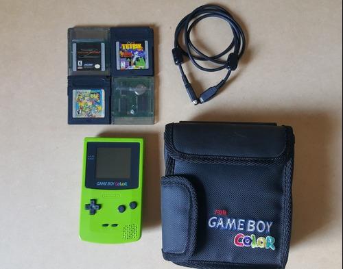Game Boy Color + 4 Juegos Y Accesorios