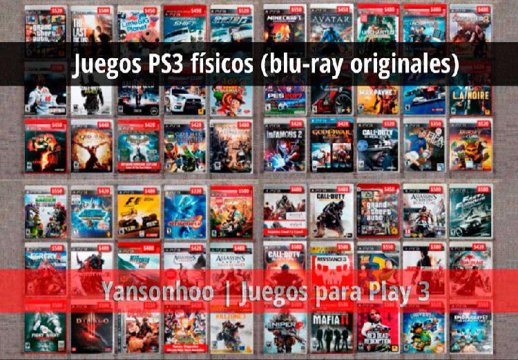 Juegos PS3 originales en formato fisico bluray