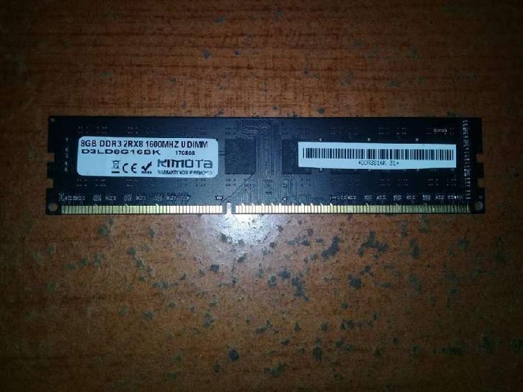MEMORIA RAM 8GB DDR3 1600MHZ KIMOTA