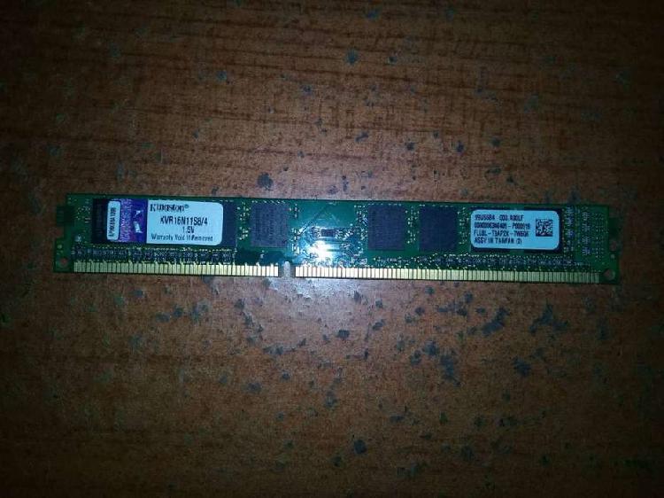 MEMORIA RAM DDR3 4GB 1600MHZ KINGSTON kvr16n11s8/4