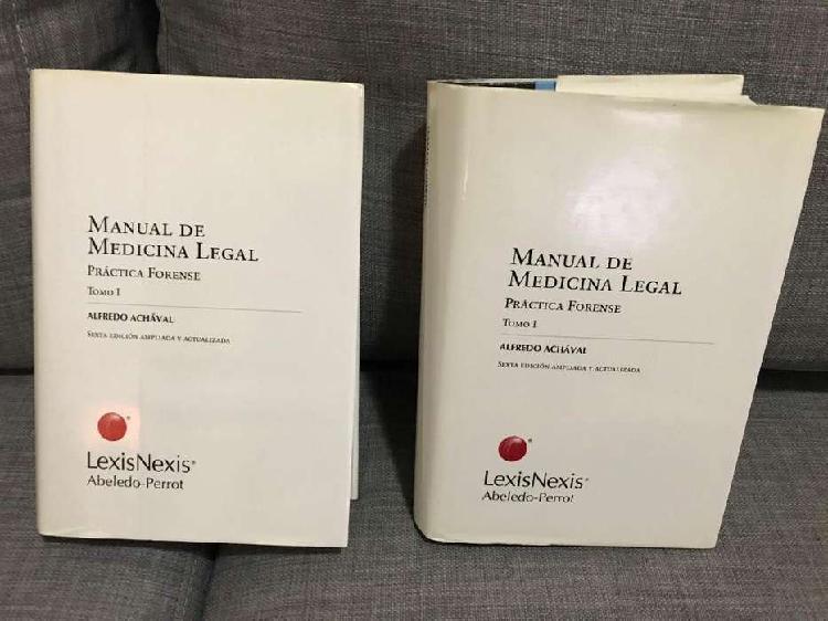 Manual De Medicina Legal. 2 tomos (enc). Achaval Alfredo