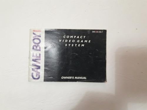 Manual Original De Consola De Gameboy En Ingles
