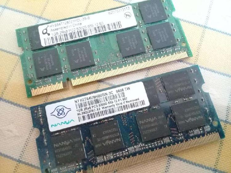 Memorias para notebook SODIMM DDR2 2GB
