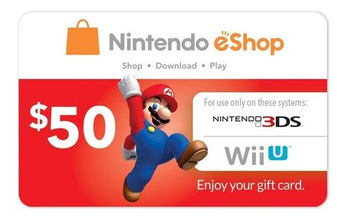 Nintendo E-shop U$d50 Card Usa - Entrega Inmediata!!!