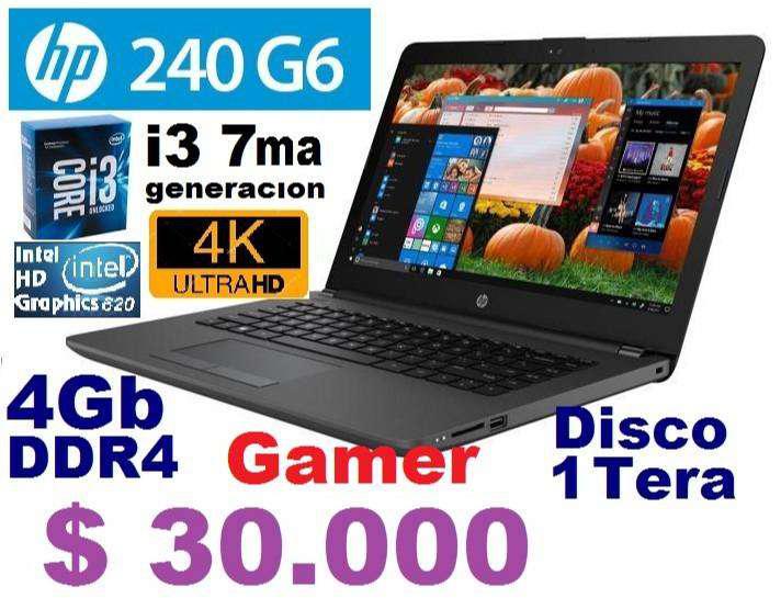 Notebook HP 240 G6 - Core i3 7ma generación - 4GB Ddr4 -