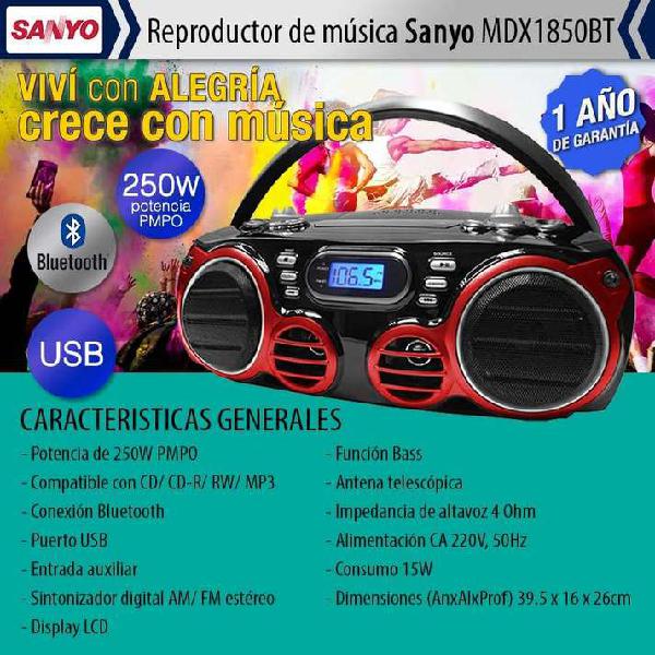 Radiograbador Sanyo Bluetooth 250w Mp3 Usb Am/fm liquidacion