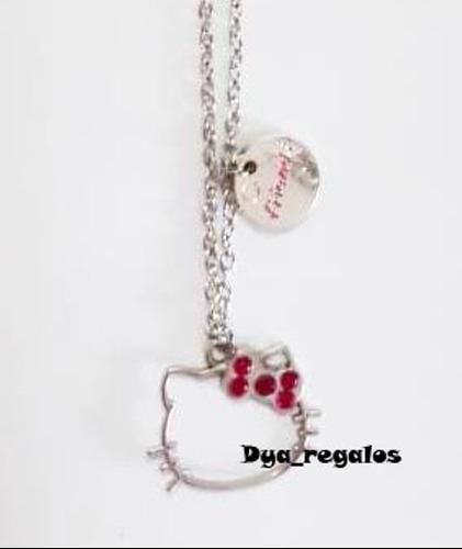 Set Hello Kitty Collar Cadena + Dije Strass Sanrio