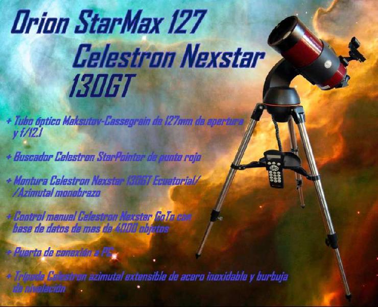 Telescopio Orion Starmax 127/ Celestron Nexstar 130gt