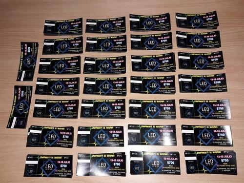 100 Entradas Para Eventos Show Numeradas Full Color +