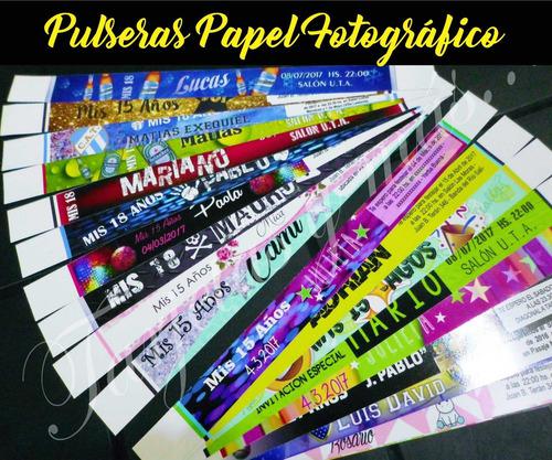 500 Pulseras Papel Fotográfico /15 /18 / Bodas / Eventos