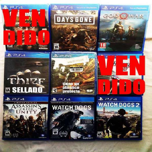 Juegos Ps4 permuta/venta En Perfecto Estado