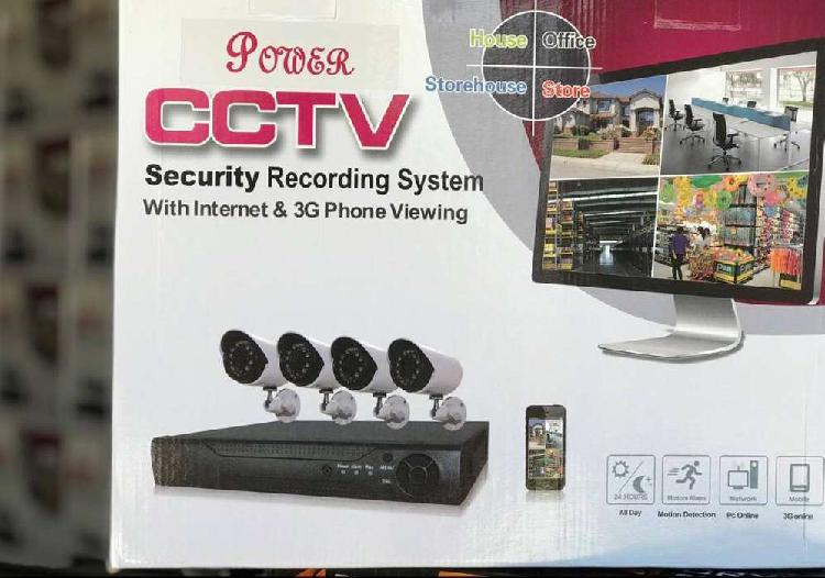 Kit por 4 camaras de seguridad CCtv aptas interior y